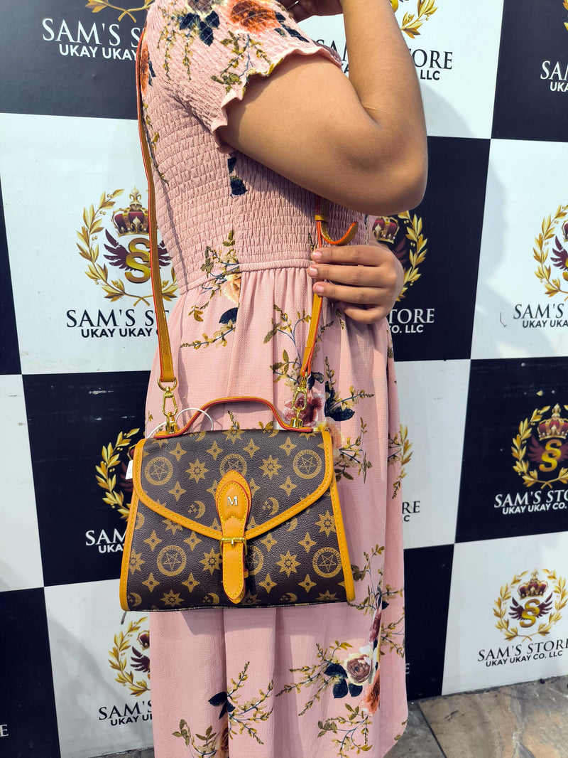 Elegant Star Pattern Hand Bag with Shoulder Strap