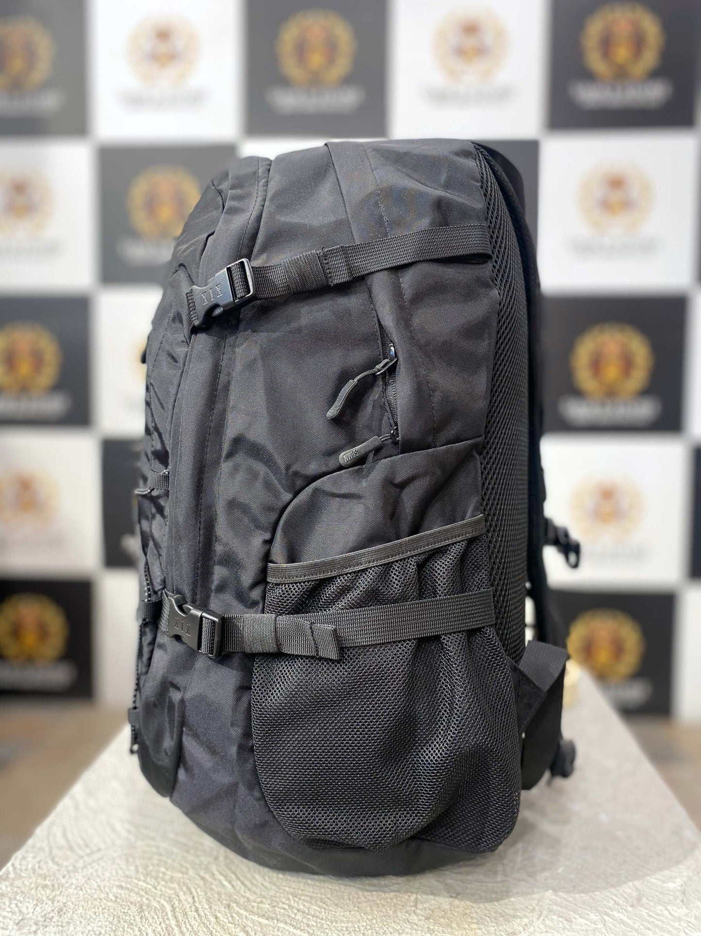 Stylish SDMN Black Unisex Backpack