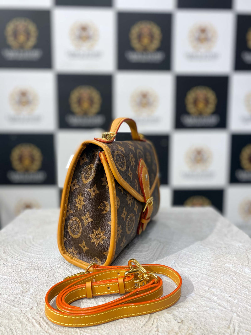 Elegant Star Pattern Hand Bag with Shoulder Strap