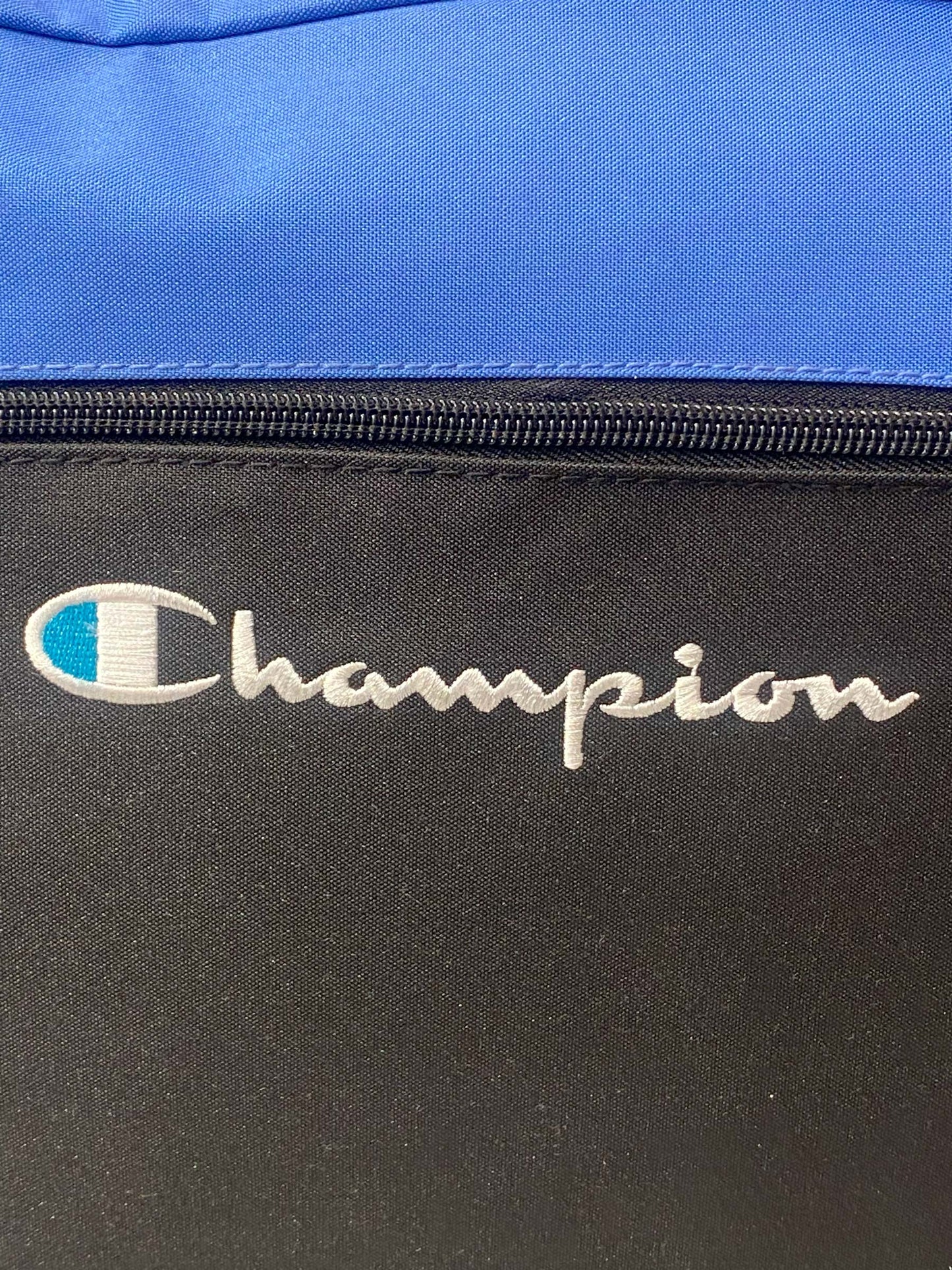 Champion Duffle Bag in Black & Blue – Unisex Gym & Travel Bag