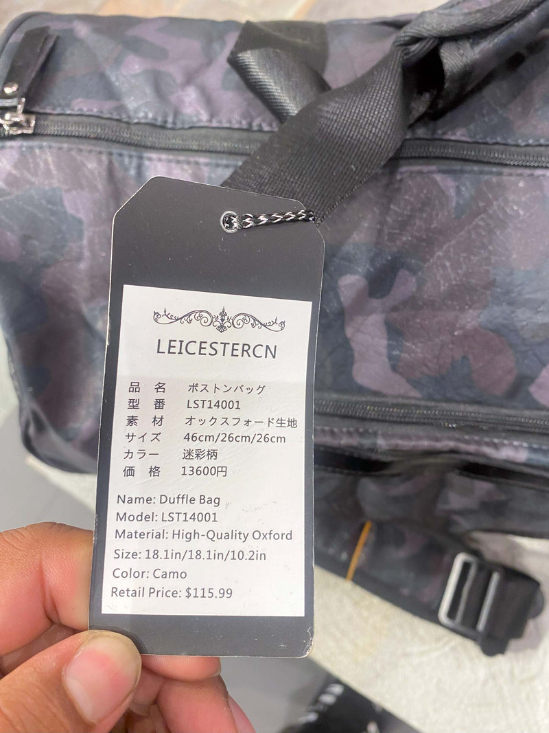 Camo Print Duffle Bag – Oxford Travel & Gym Bag