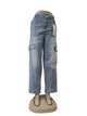 Almost Famous unisex light blue wide-leg cargo jeans with side pockets – size medium