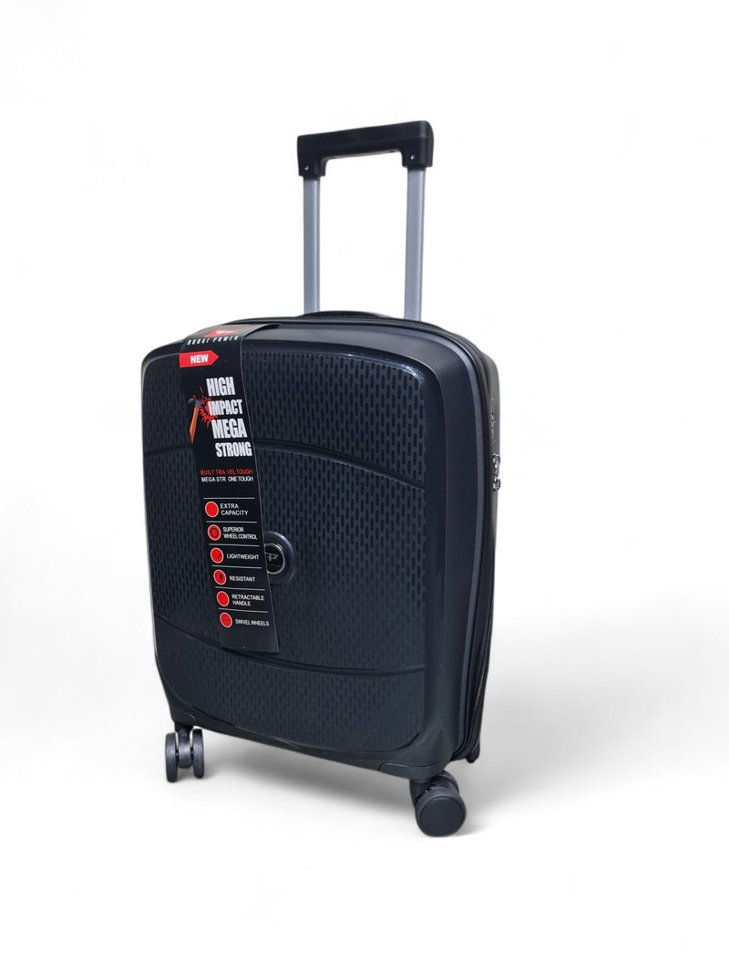 20-Inch Black Hard Shell Trolley Bag – Dubai Power – Lightweight Travel Luggage