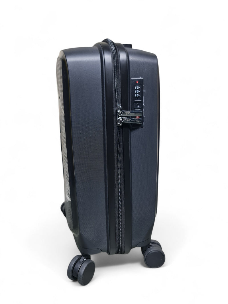 20-Inch Black Hard Shell Trolley Bag – Dubai Power – Lightweight Travel Luggage