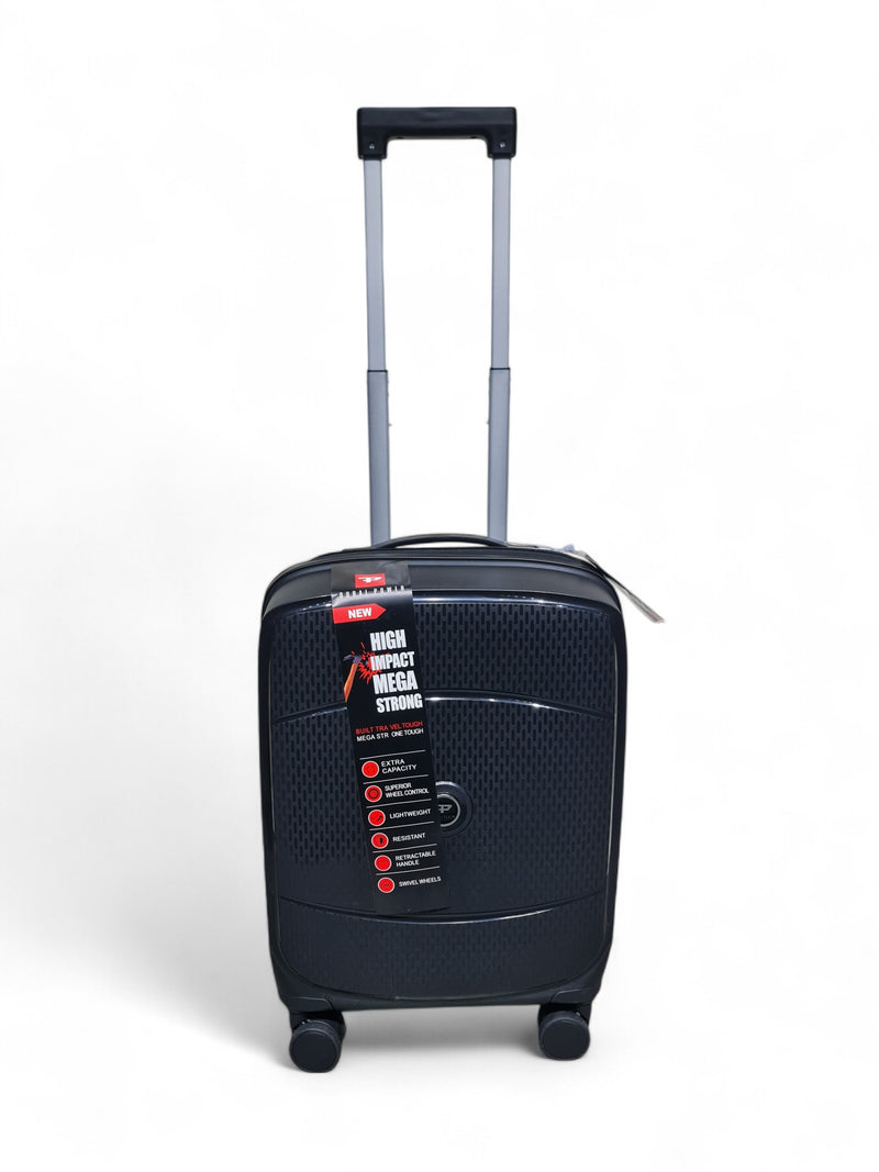 20-Inch Black Hard Shell Trolley Bag – Dubai Power – Lightweight Travel Luggage