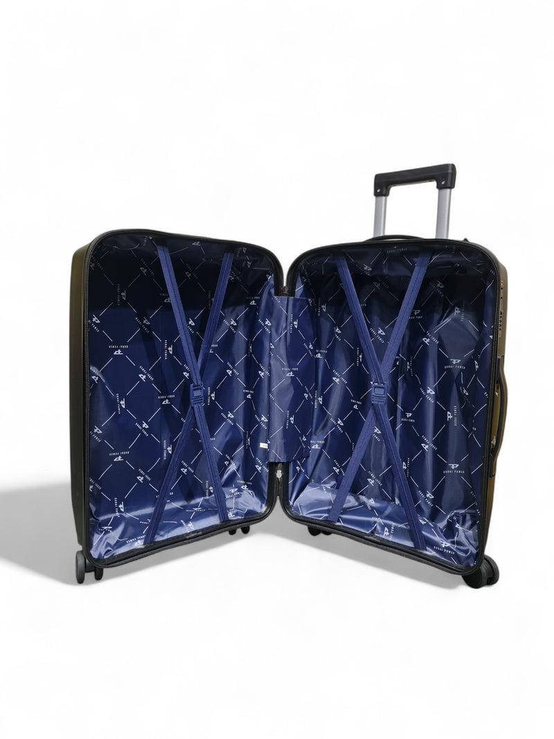 24-Inch Black Trolley Bag – Dubai Power – Medium Hard Shell Luggage