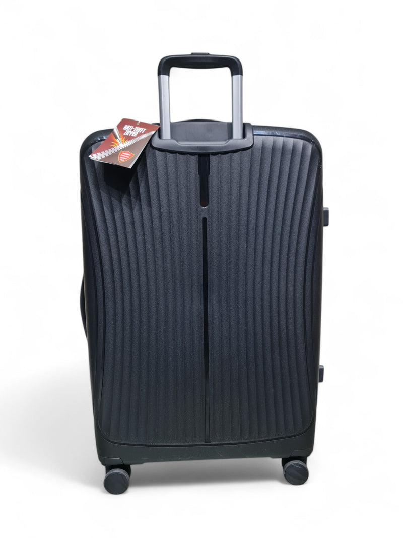 28-Inch Expandable Hard Shell Trolley Bag – Double Zipper – Black