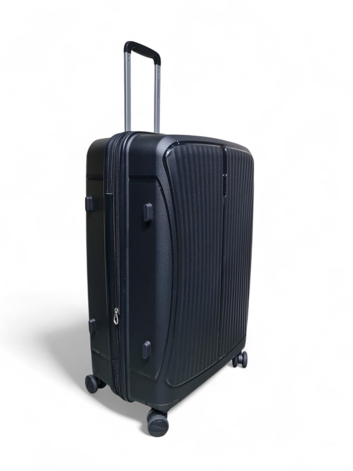 28-Inch Expandable Hard Shell Trolley Bag – Double Zipper – Black