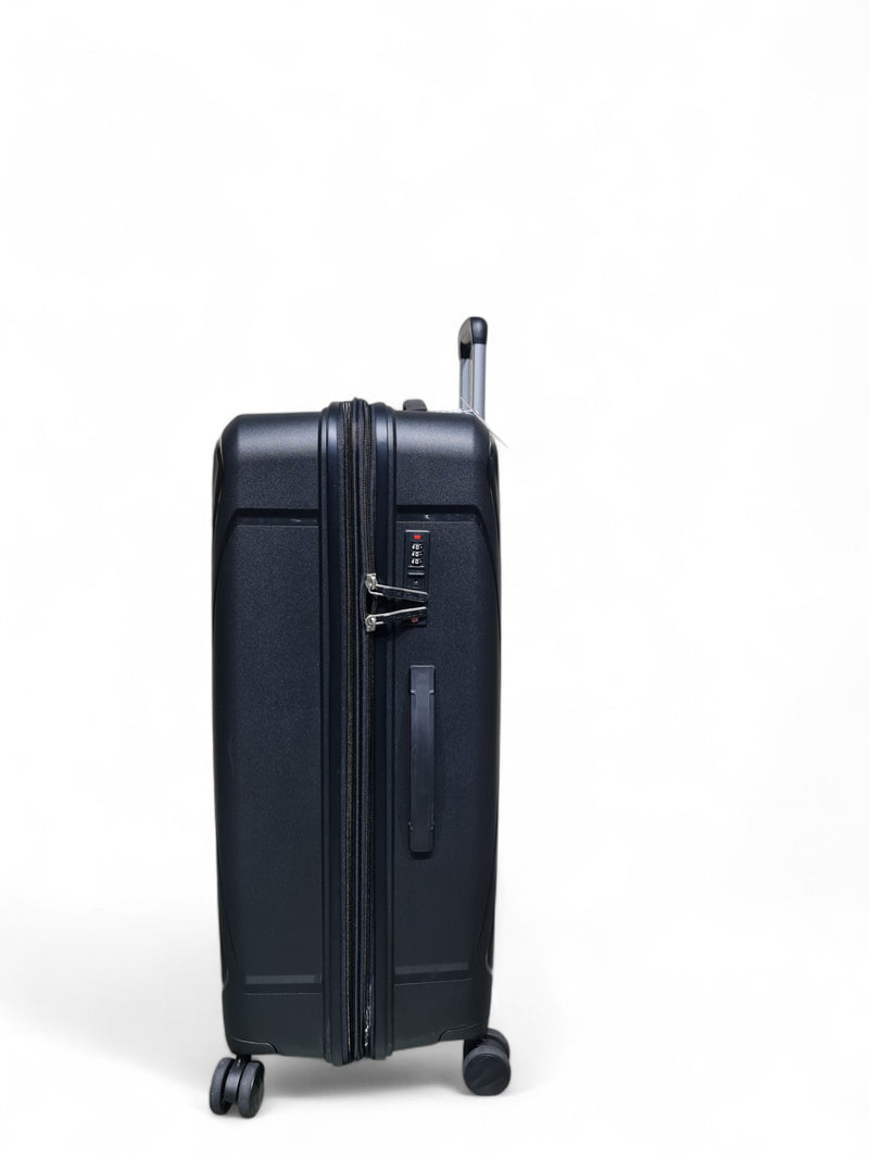 28-Inch Expandable Hard Shell Trolley Bag – Double Zipper – Black