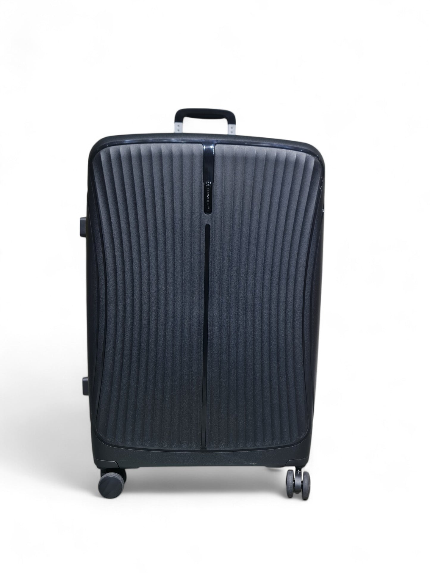 28-Inch Expandable Hard Shell Trolley Bag – Double Zipper – Black