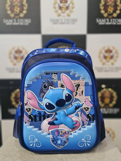 Stitch Cartoon Backpack Set for Boys – 3-in-1 School Combo with Lunch & Pencil Bag