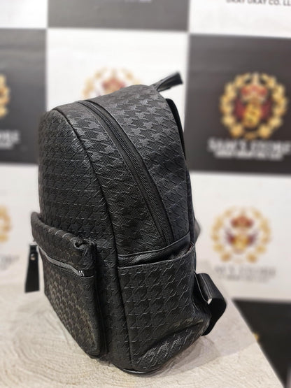 Mini Black Faux Leather Backpack for Ladies – Chic & Compact Design