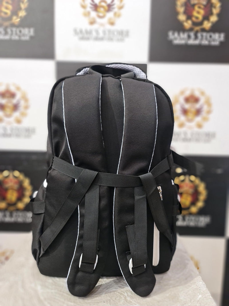 Black & White School Backpack with Coin Pouch – Stylish & Lightweight