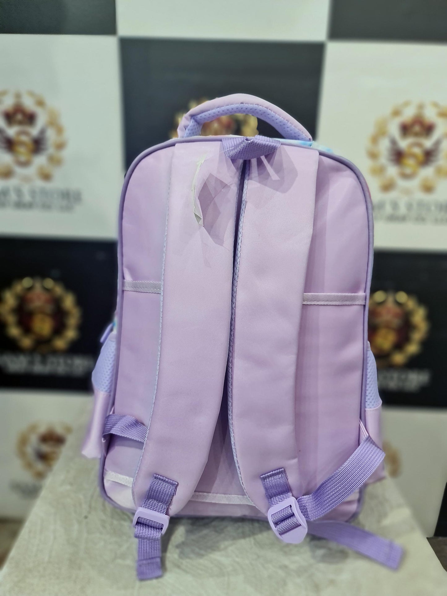 Princess Girl School Bag Set – 3 Pcs (Backpack + Lunch + Pencil Case) – Purple