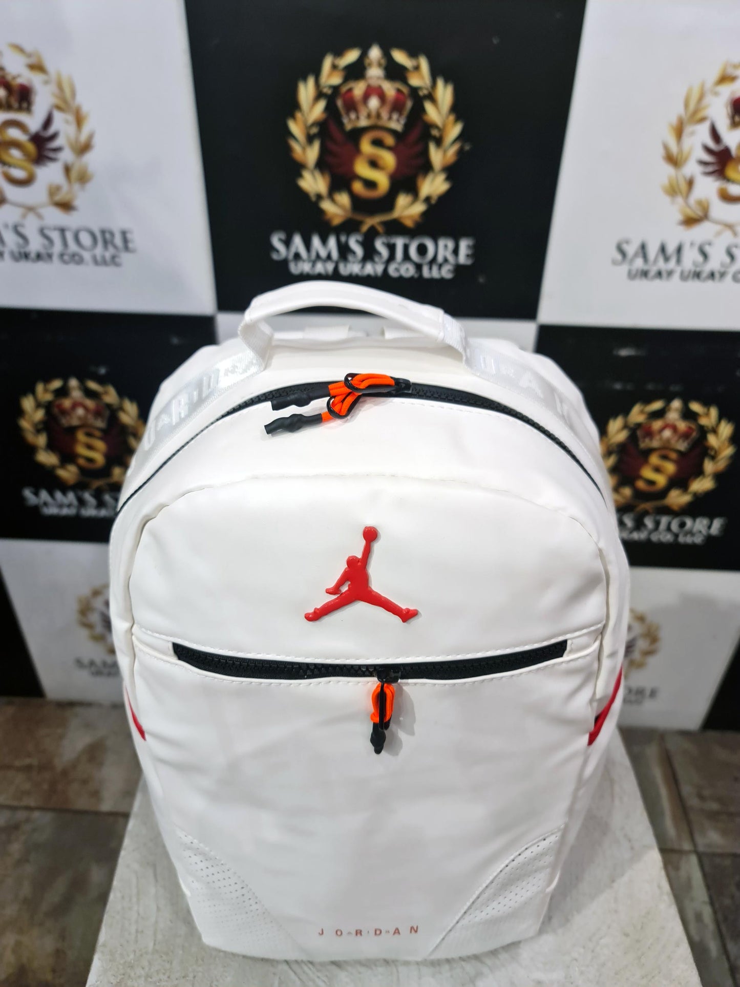 White Jordan Backpack – Casual & Stylish Everyday Bag
