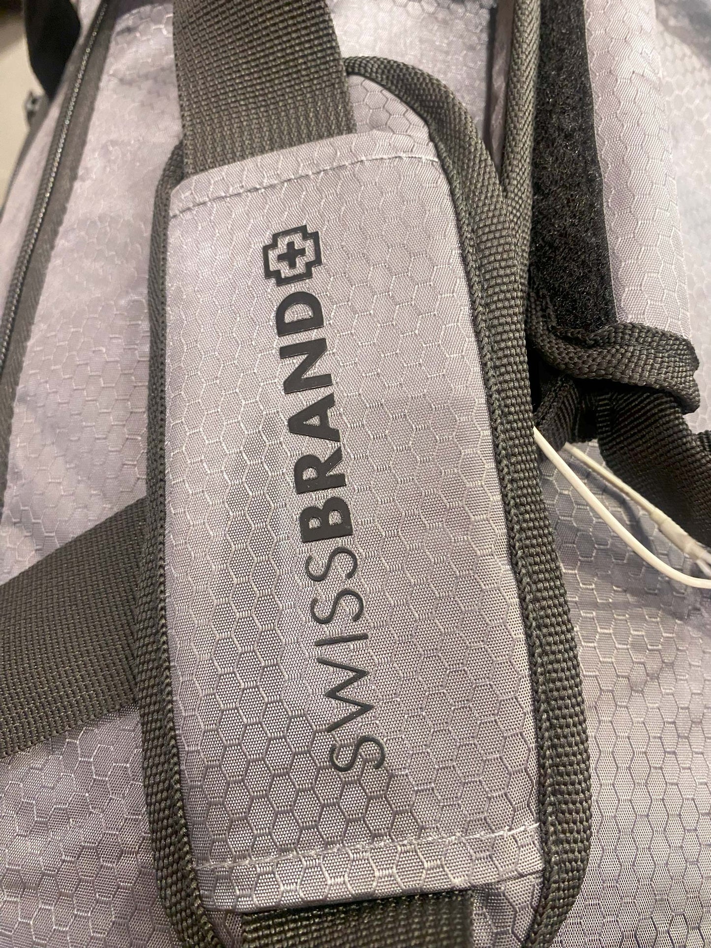SWISSBRAND Grey & Black Large Travel Duffle Bag – Unisex Gym & Sports Bag