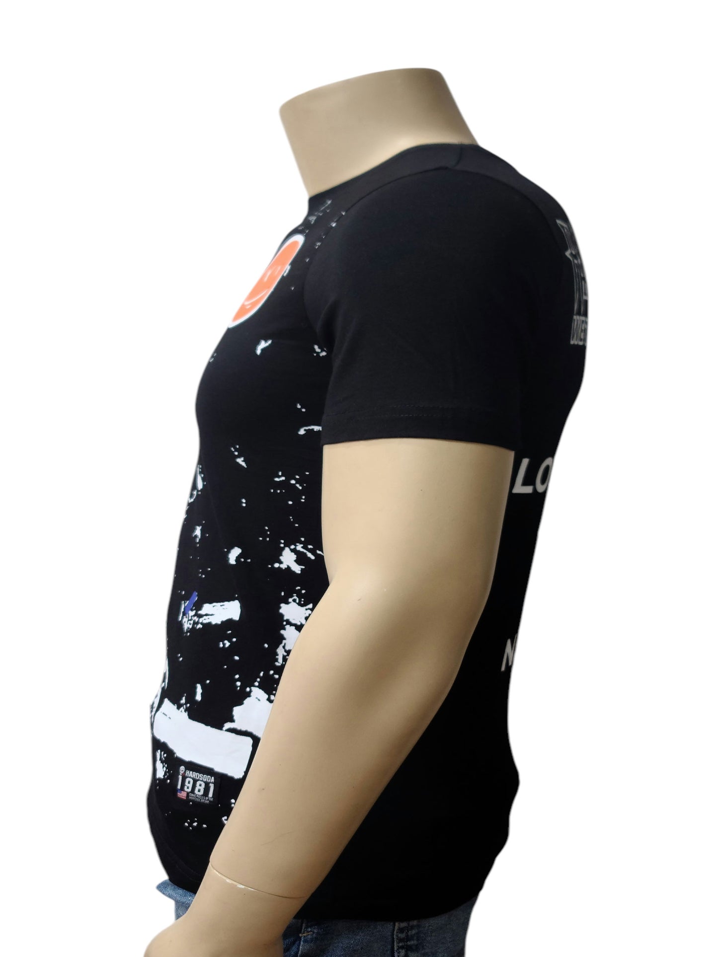 Hard Soda Black Graphic Unisex T-Shirt with World City Print – Cotton Street Tee
