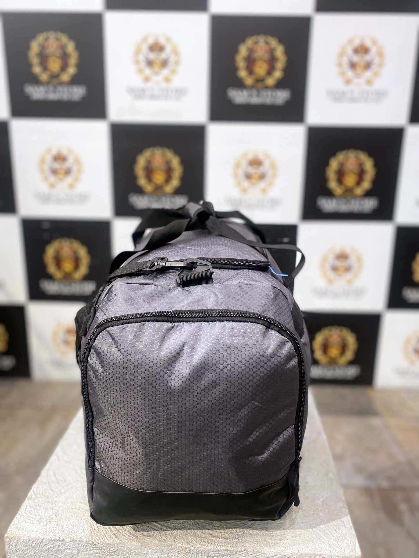 SWISSBRAND Grey & Black Large Travel Duffle Bag – Unisex Gym & Sports Bag