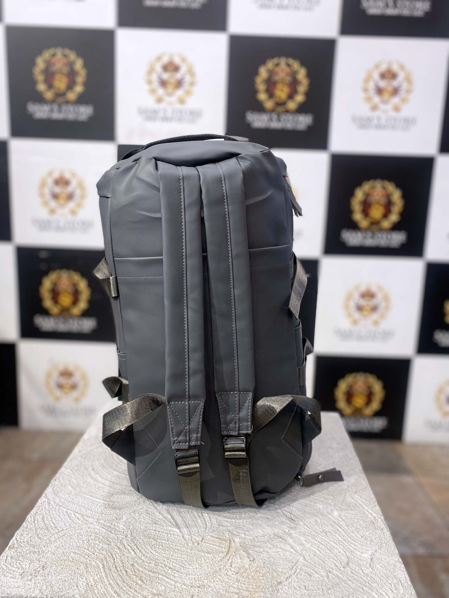 Convertible Grey Duffle Backpack – 3-Way Travel Bag