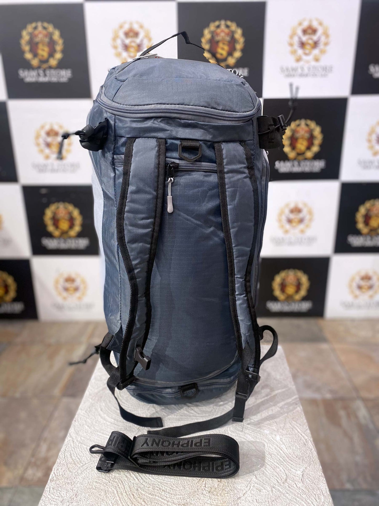 Sling Lacrosse Grey & White 3-Way Sports Backpack Bag – Travel & Gym Use