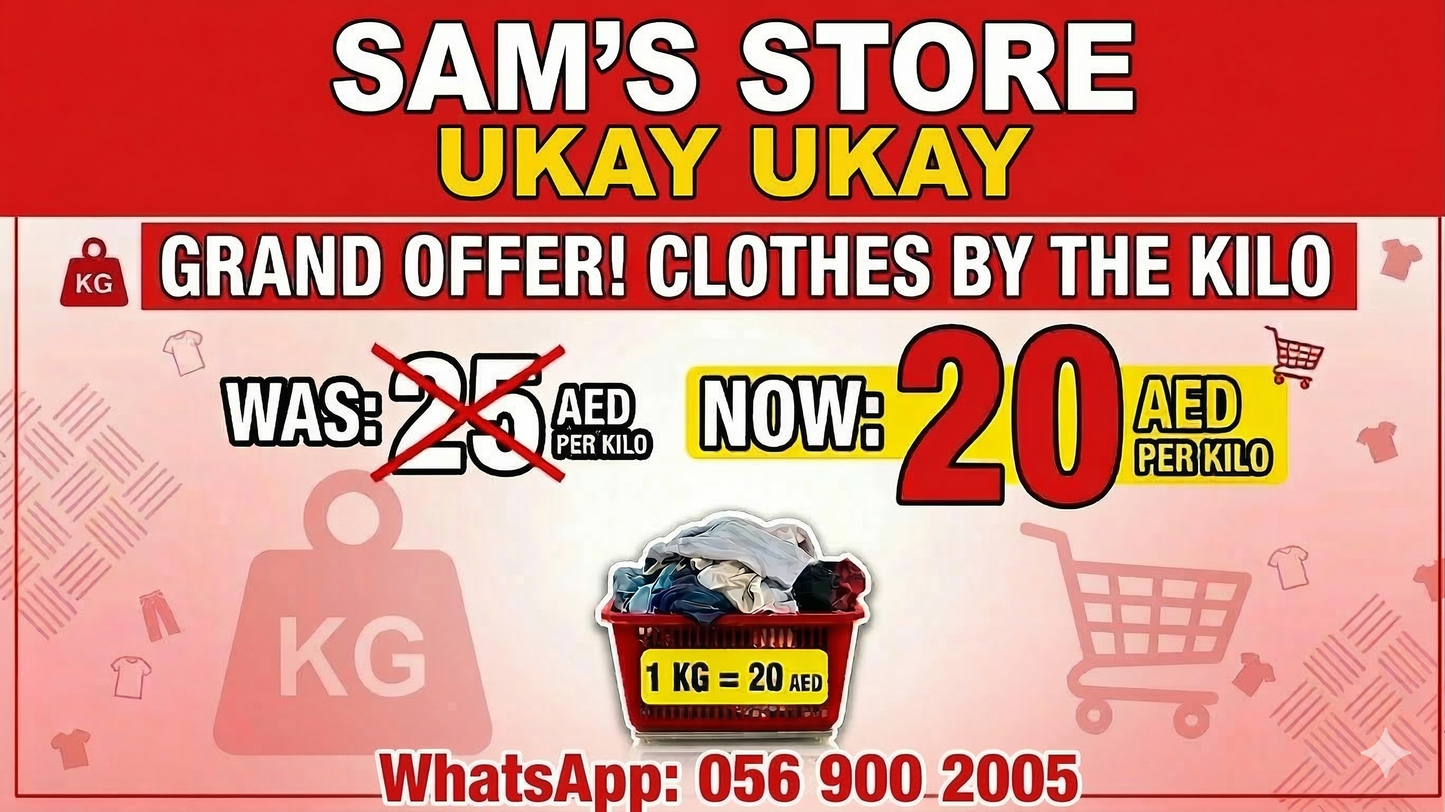 Ukay Ukay Clothes by the Kilo – Special Offer 20 AED per KG