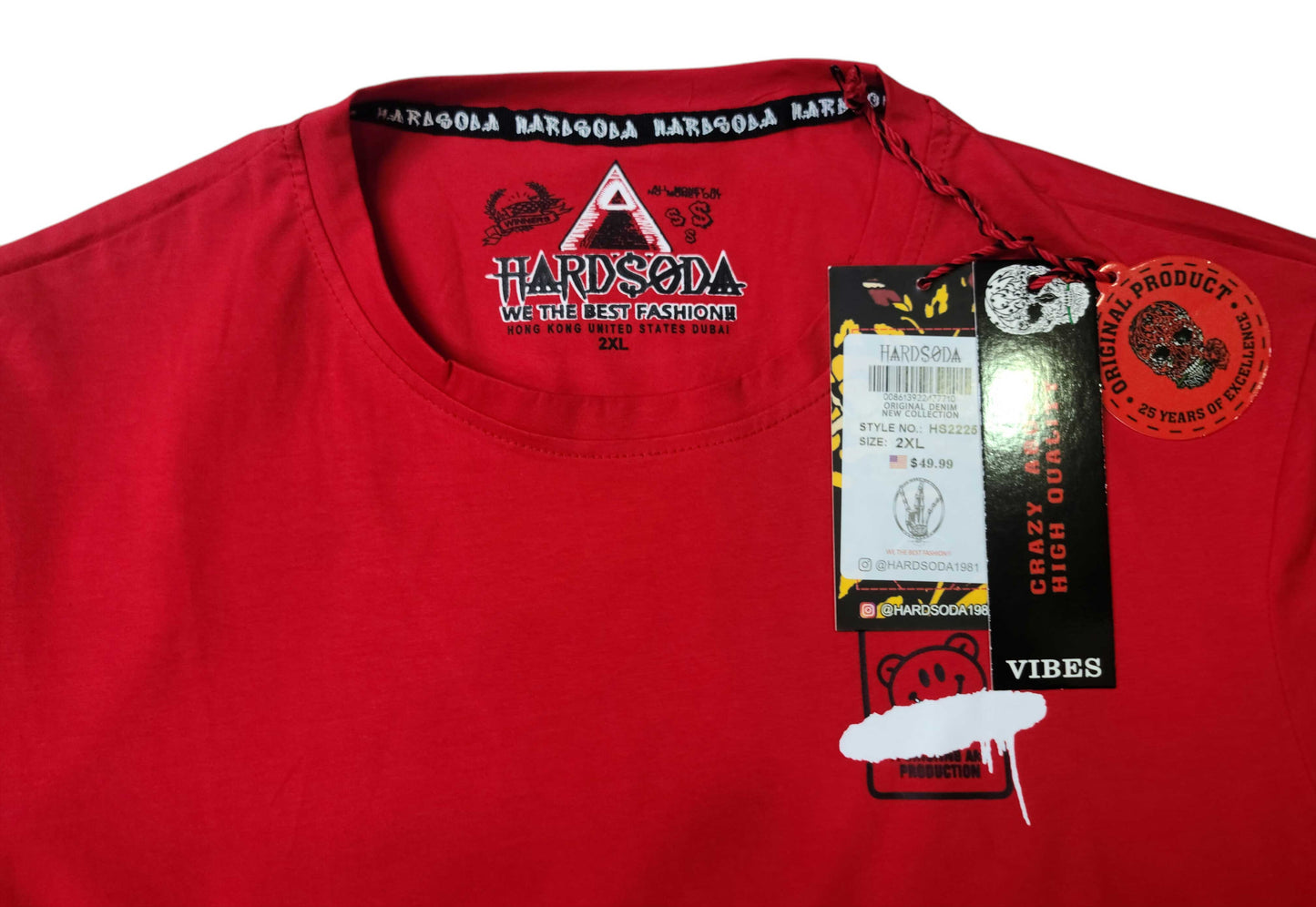 HardSoda Unisex Flame Graphic Red T-Shirt – XL
