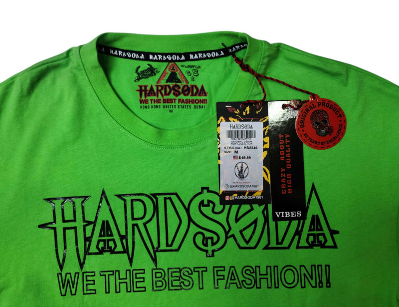 HardSoda Green Cartoon Surf Print Unisex T-Shirt – Size M