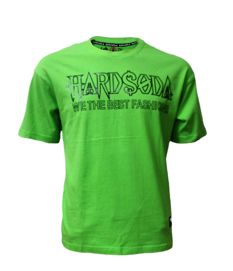 HardSoda Green Cartoon Surf Print Unisex T-Shirt – Size M