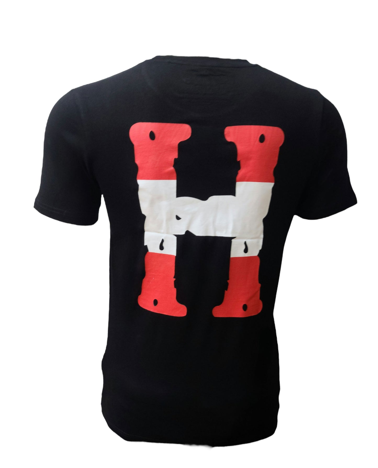Unisex Black Graphic T-Shirt with Red Heart “Love Tonight” – Size L