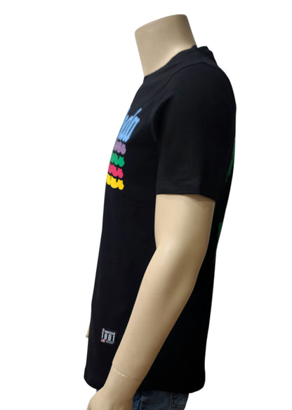 HardSoda Unisex Rainbow Logo Black T-Shirt – XL