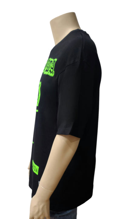 Back view – HardSoda black tee with skeletal hand and green branding – 3XL