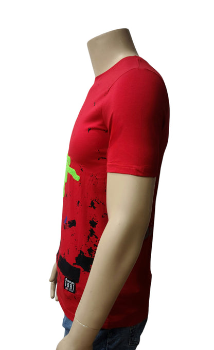 HardSoda Unisex “Soda Splash” Red Graphic T-Shirt – Small