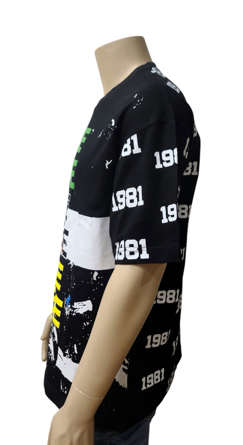 HardSoda “LIVE FREE” Graphic Print T-Shirt – Black XL (Unisex)