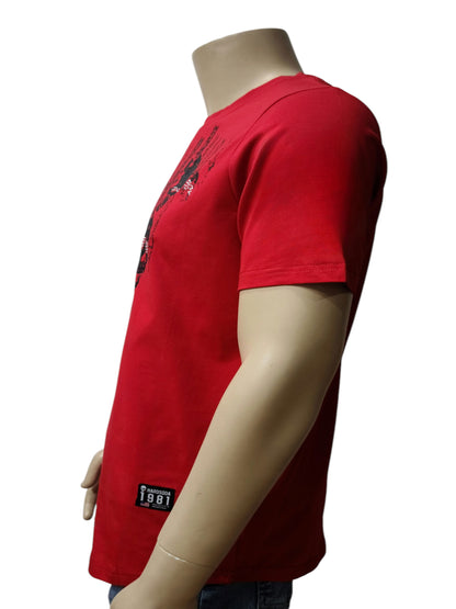 HardSoda Unisex Skull Chain Red T-Shirt – XL