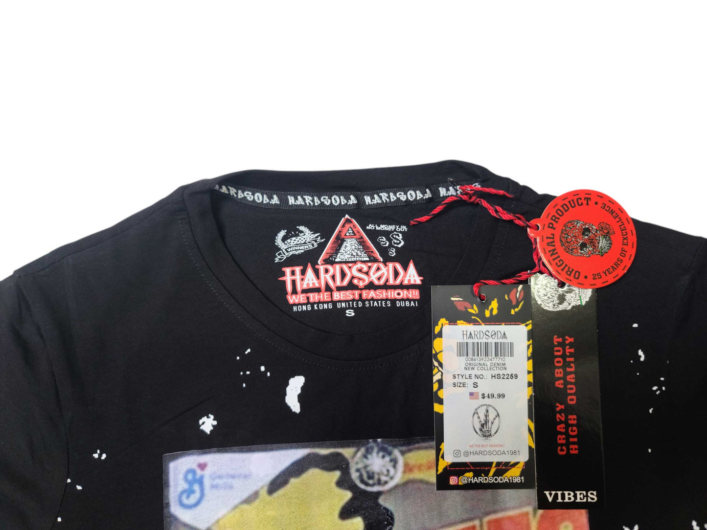 HardSoda Graphic Print "Wheaties" Black T-Shirt – Size S
