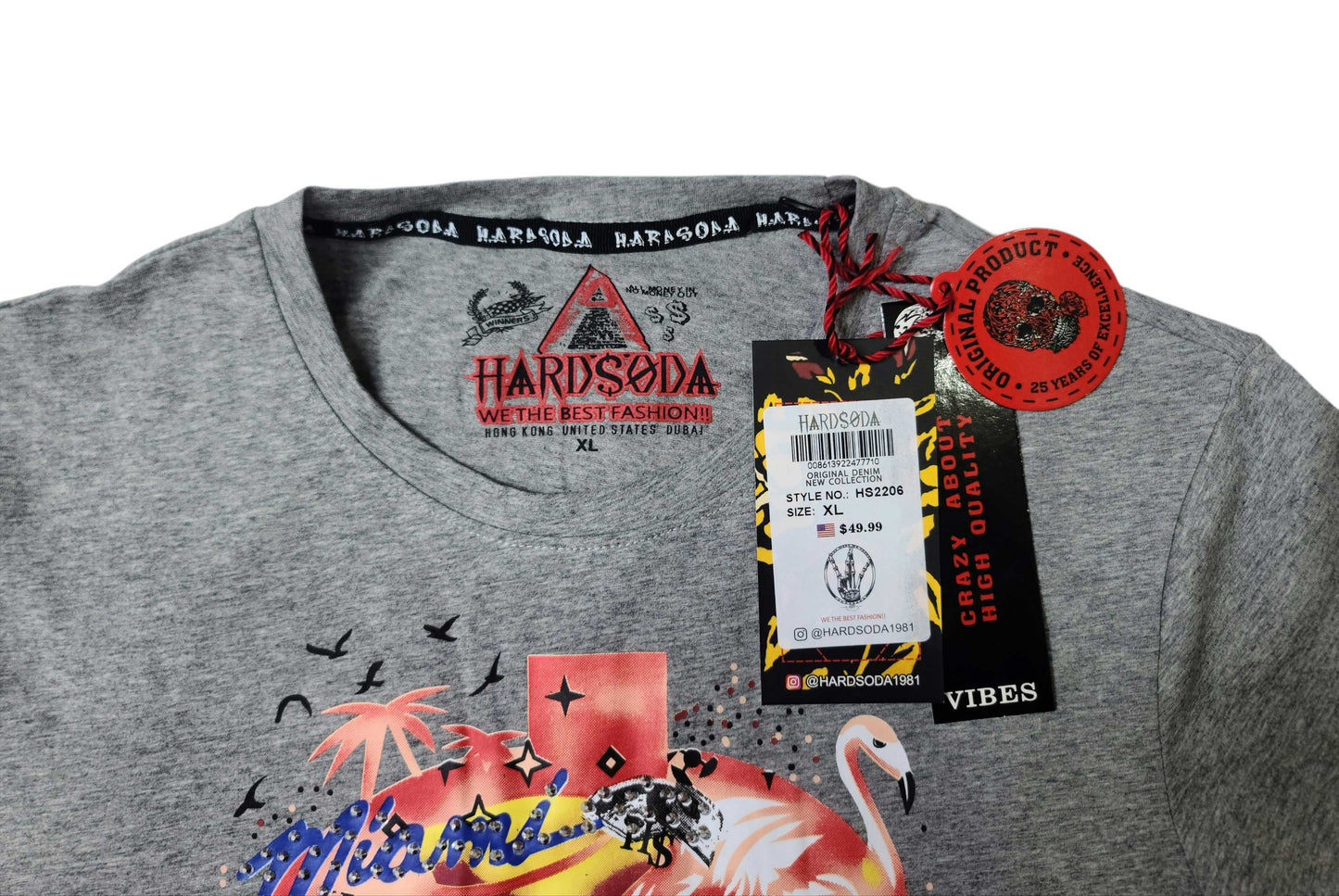 HardSoda Unisex “No Cure for Fools” Graphic T-Shirt – XL Size