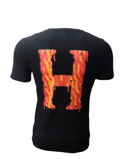 HardSoda Unisex Flame Eyes Graphic T-Shirt – Small Size
