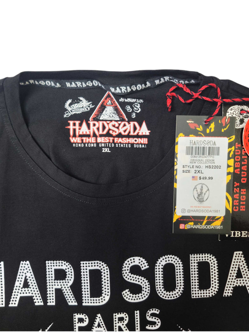 HardSoda Unisex Graphic Black T-Shirt – Short Sleeve (2XL)