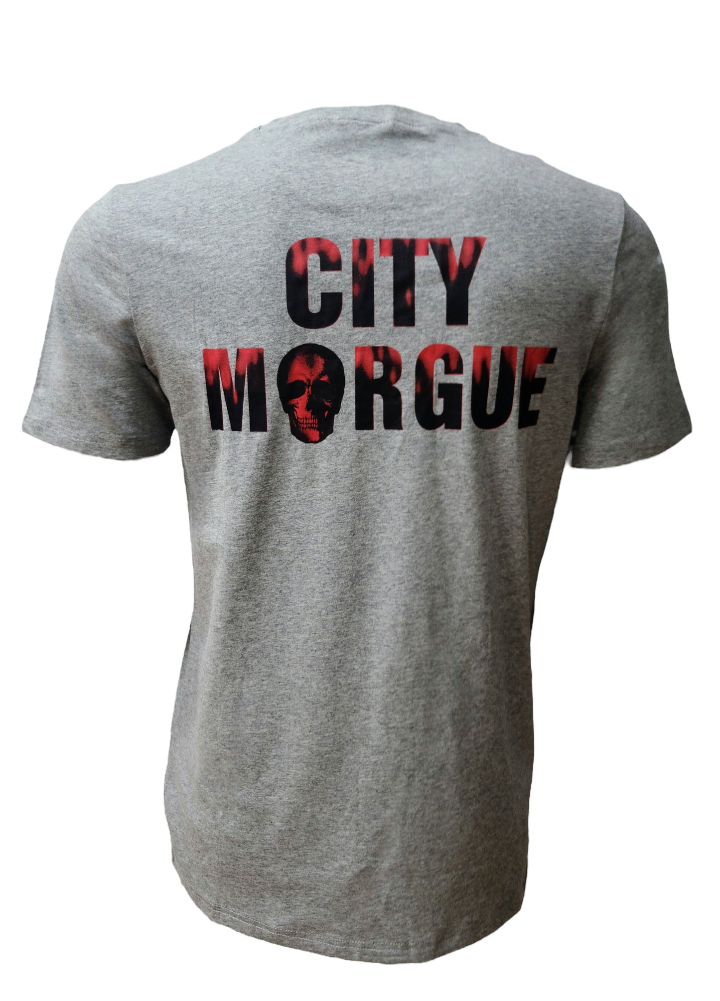 HardSoda Unisex “City Morgue” Killer Graphic T-Shirt – Grey (M)