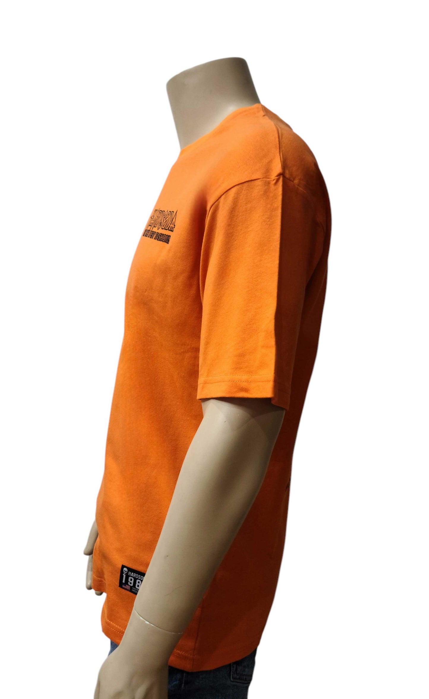 HardSoda Unisex Graphic Bear T-Shirt – Orange Cotton Tee (M)