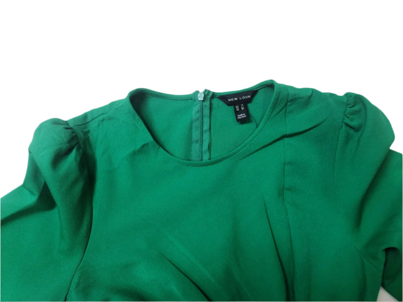 Ladies Green Ruched Mini Dress – Full Sleeve by New Look