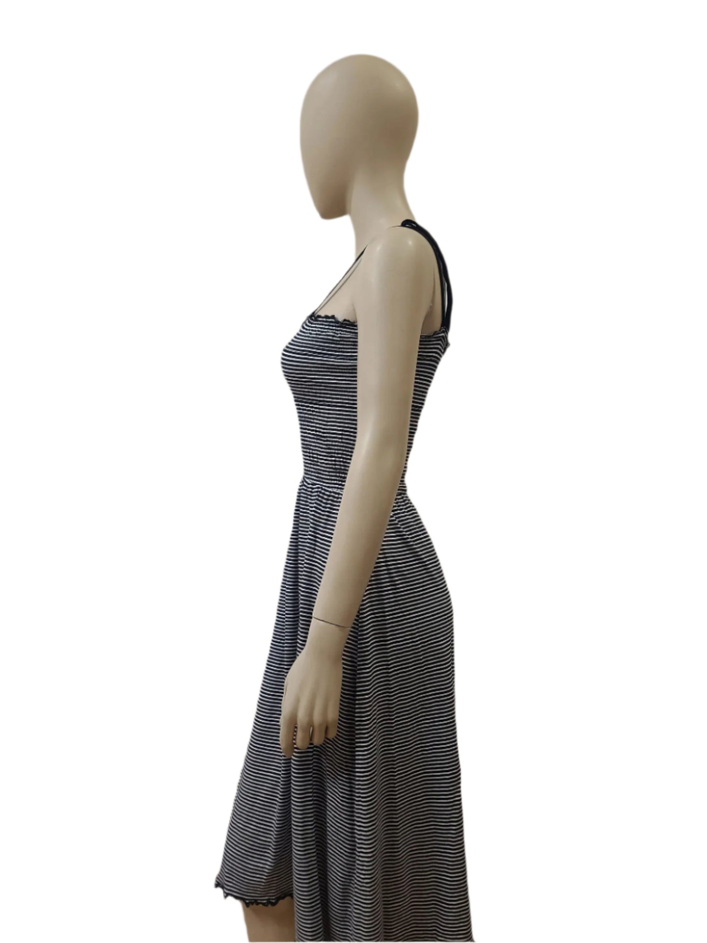 Ladies Striped Cotton Sleeveless Midi Dress – by New Look