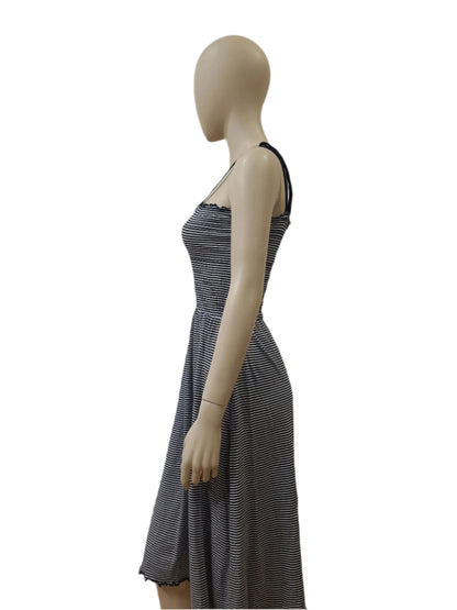 Ladies Striped Cotton Sleeveless Midi Dress – by New Look