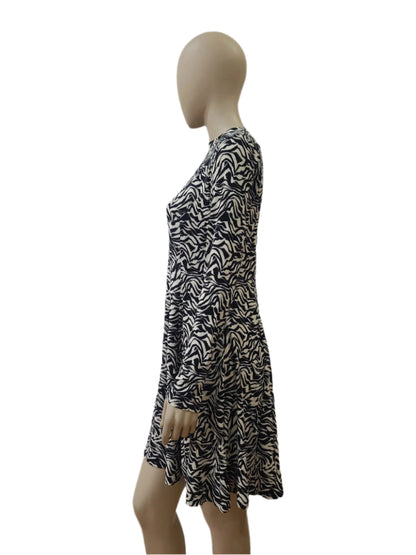 Ladies Zebra Print Long Sleeve Mini Dress – by Primark