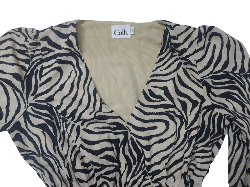 Calli Ladies Zebra Print Mini Dress – Size Medium