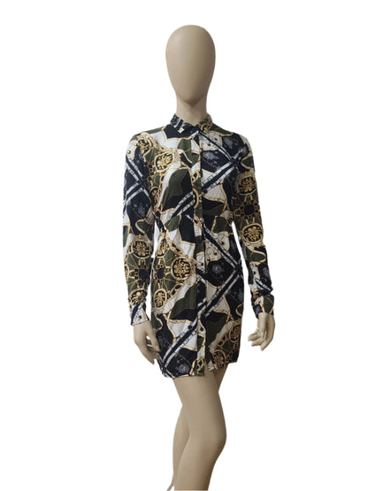 Stradivarius XL Printed Ladies Mini Dress Front View