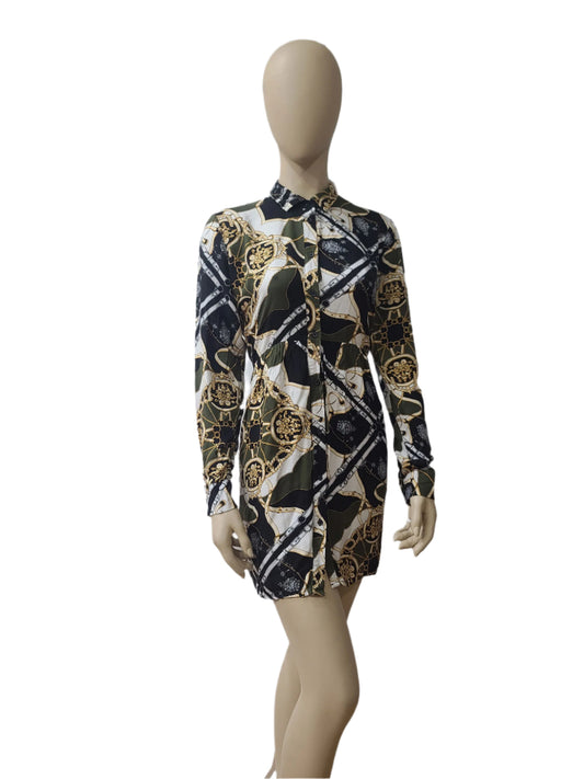 Stradivarius XL Printed Ladies Mini Dress Front View