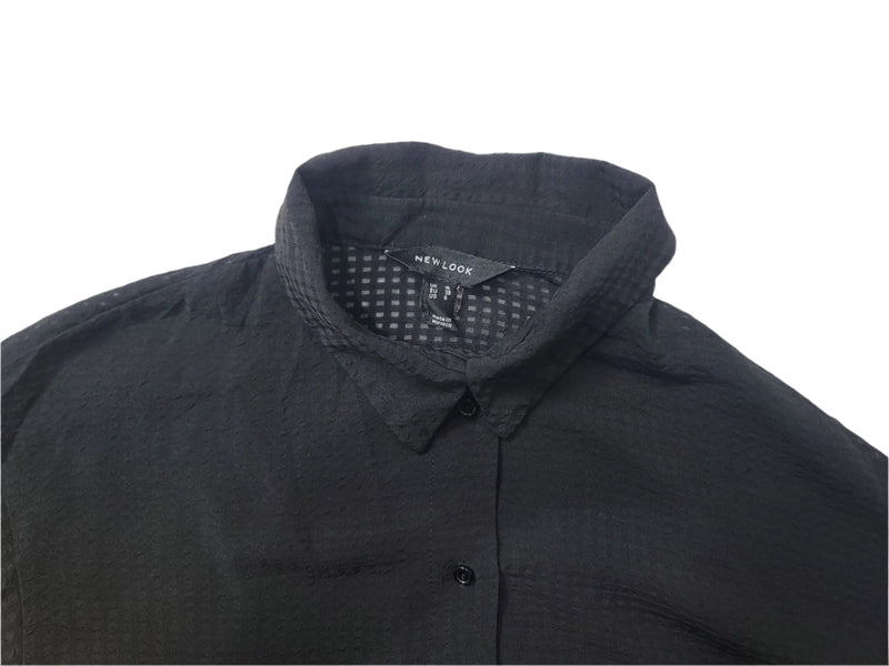 Black Buttoned Mini Dress – Size XL