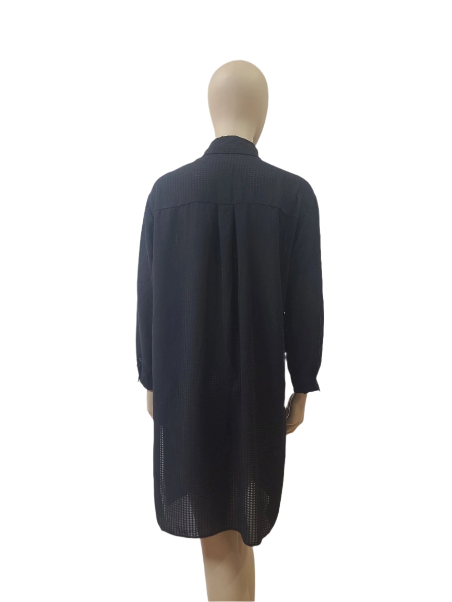 Black Buttoned Mini Dress – Size XL