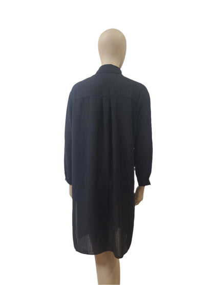 Black Buttoned Mini Dress – Size XL